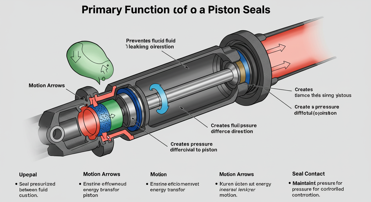 What is the primary function of a piston seal?
